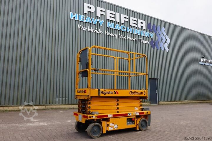 Elevador de tesoura Haulotte Optimum 8 As-Is, Electric, 7.77m Working Height, 2