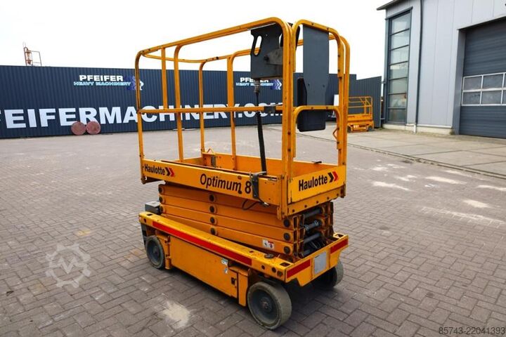 Elevador de tesoura Haulotte Optimum 8 As-Is, Electric, 7.77m Working Height, 2