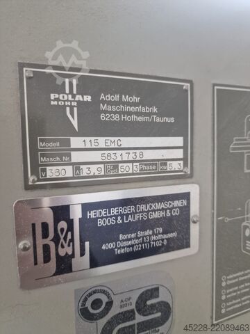 Μηχανή κοπής Polar 115 EMC