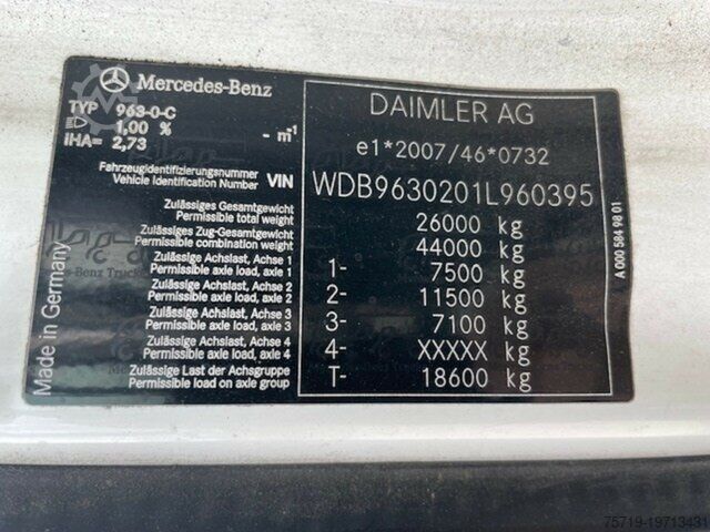 Vuilniswagen Mercedes-Benz 2533 6x2 Antos Faun Roto 520/ Euro6