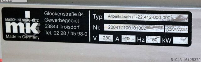 Workbenches MK MASCHINENBAU KITZ 2,5 - 3,8m