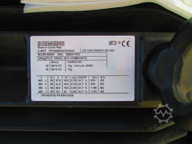 #4704 Motor eléctrico NUEVO Brida, asa Siemens IE3