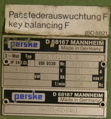 Motor para borde de máquinas de elaboración de fresado Perske KNS.61.13-4 D