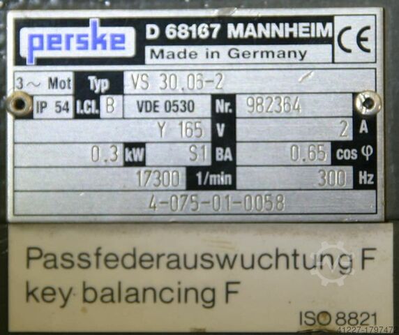 Frezen van motor voor rand verwerking van machines Perske VS 30.06-2
