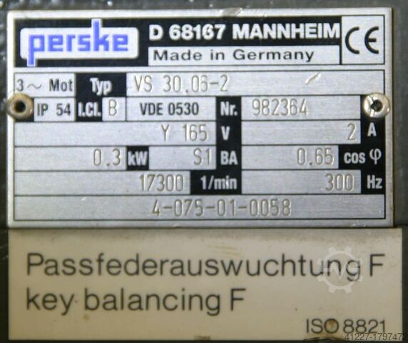 Frezen van motor voor rand verwerking van machines Perske VS 30.06-2
