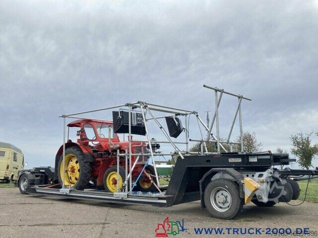 Lavtloader trailer Gloria Spezial Tiefbett für TV & Film + MB Arcos 2143