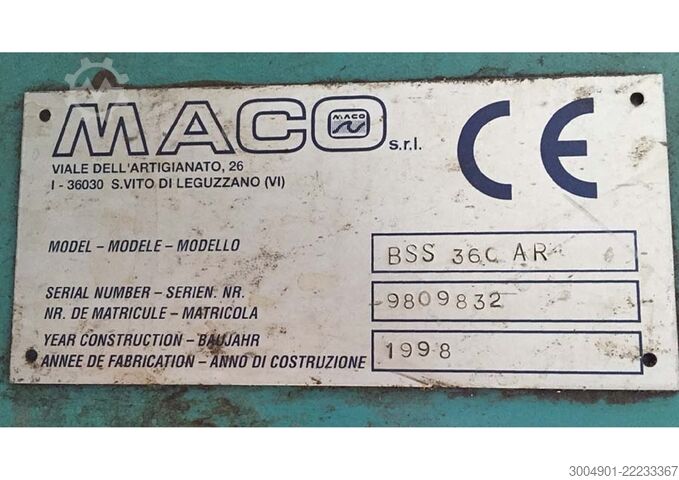 Αυτόματη πριονιστική μηχανή MACO BSS 360 AR