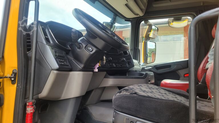 Kamion sa ravnom platformom i ceradom SCANIA R 450 Topline 6x2 Lift&Lenkachse LBW Alu