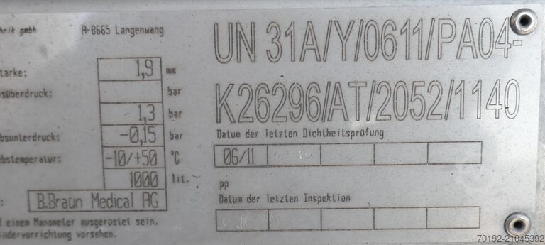 Δοχείο IBC 1000 λίτρων από V4A  9707