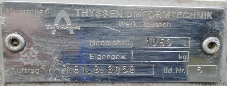 1050litrový kontejner z nerezu V2A Thyssen Umformtechnik (UCON) 9706