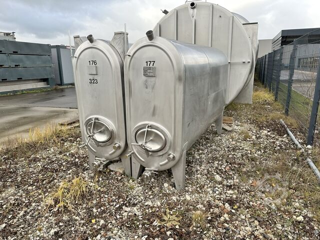 Réservoir de stockage ovale de 2 500 litres en inox V2A H. BAUER Maschinen- und Apparatebau 9669