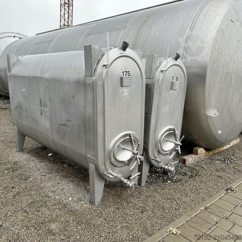 Réservoir de stockage ovale de 2500 litres en acier inoxydable V2A  9660