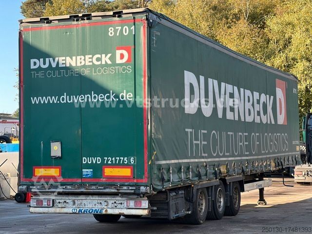Naczepa otwarta z plandeką KRONE SD Pritsche + Plane Edscha-Verdeck