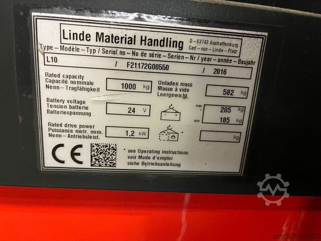 Handmatige stapelaar Linde L10 //