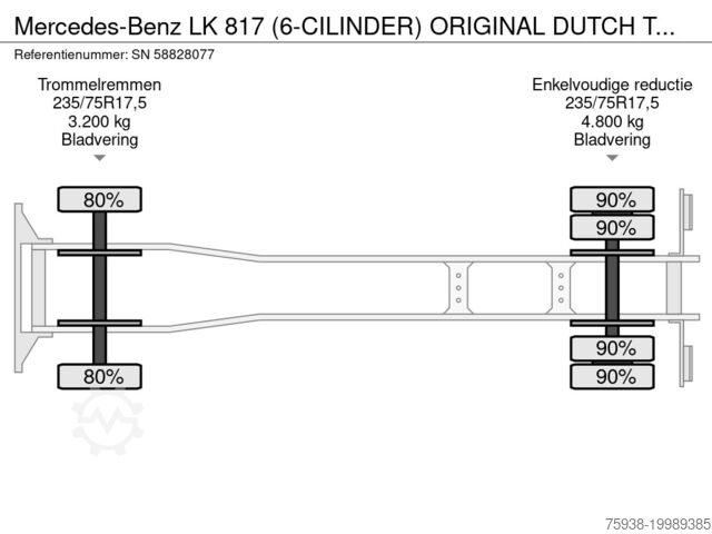 Valise Mercedes-Benz LK 817 (6-CILINDER) ORIGINAL DUTCH TRUCK WITH C...