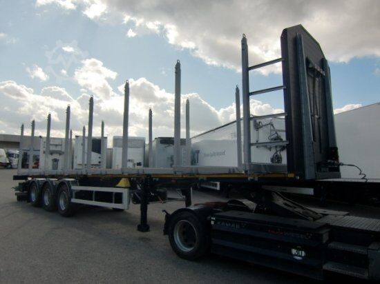 Semirimorchio portatronchi MEGA TIMBER LONG HOLZAUFLIEGER 8 RUNGENPAARE 3. ACHSE LIFTACHSE