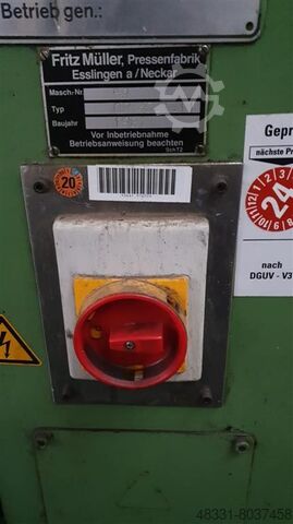 1-koloms rechtdrukpers FRITZ MUELLER CR 40.1.11