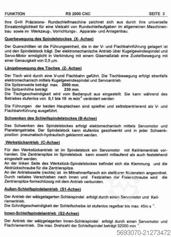 CNC slijpmachine GEIBEL & HOTZ RS 2000 CNC