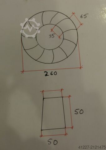 Støvudsugningsblæser 0,6 kW Loher Durchmesser 260 mm