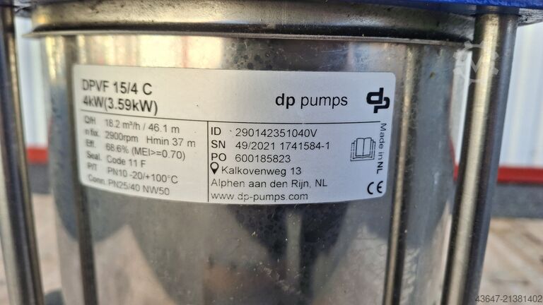 Pumpe, Kreiselpumpe Dp pumps DPVF 15/4 C
