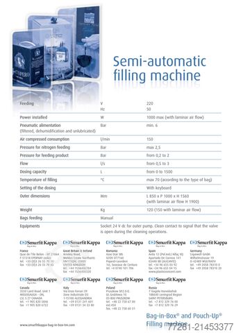 Stroj na výrobu nápojů BAG-IN-BOX SEMI AUTO FILLER Smurfit Kappa Vitop, ITALY, 2016