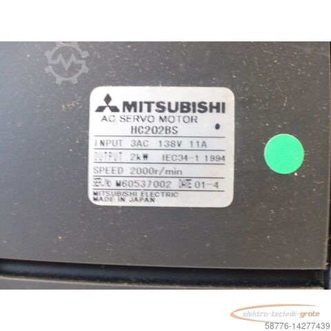 Mitsubishi engine Mitsubishi AC Servo motor HC202BS IEC34-1 Ohne Encoder