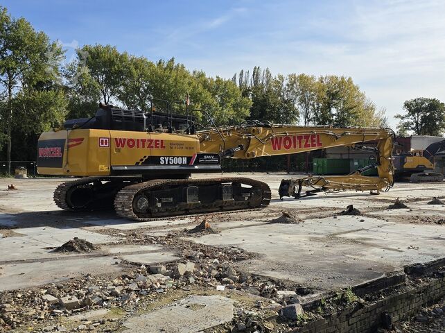 Excavator de demolare Sany SY500H with long front demolition rig