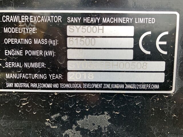 Excavator de demolare Sany SY500H with long front demolition rig