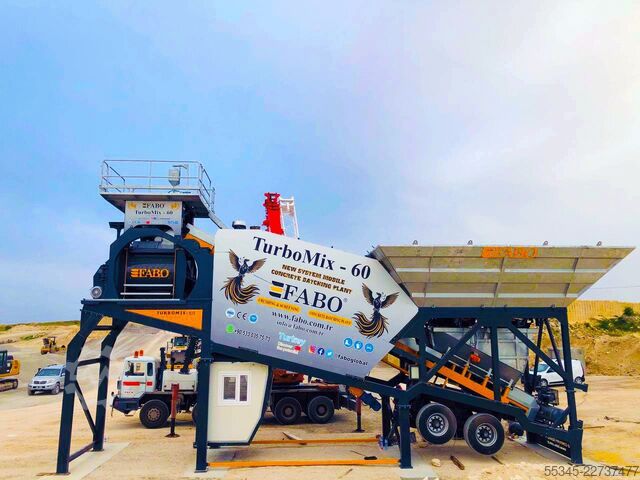 Mobile Betonmischanlage FABO Mobile Concrete Batching Plant 60 m3/h Mobile Concrete Batching Plant