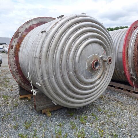 8651 Liter Druckbehälter / Reaktor, Aisi 304 mit Rahmenblatt-Rührwerk.  9203
