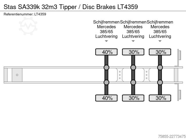 Sklápěč Stas SA339k 32m3 Tipper / Disc Brakes