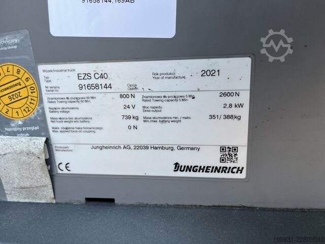 Traktortrækker Jungheinrich EZSC40