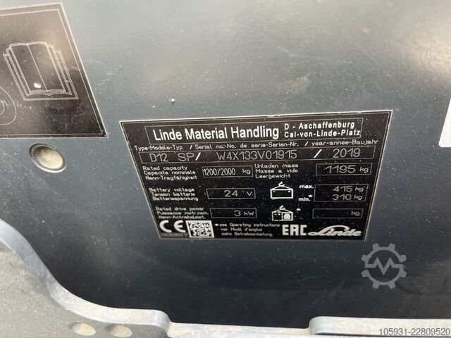 Stand-on gaffeltruck Linde D12SP