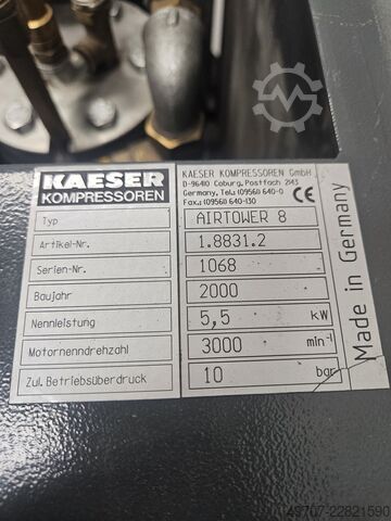 Schroefcompressor met koeldroger Kaeser airtower 8 