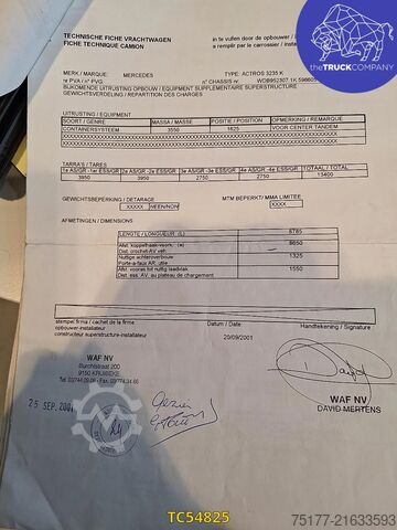 Konténerszállítás Mercedes-Benz Actros 3235