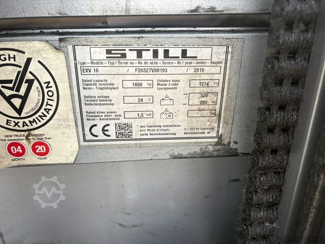 VS-23117 ηλεκτρικός ανυψωτήρας παλετών Still EXV16 5616mm STILL EXV16