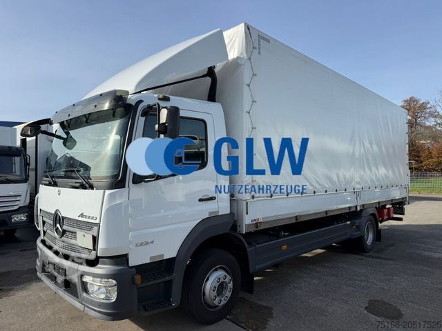 Flatbed truck MERCEDES-BENZ ATEGO 1224 L Pritsche 7,2 m LBW 1,5 T*AHK+KLIMA