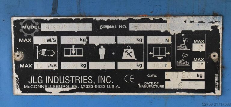 Plataforma de trabalho telescópica articulada JLG M 600 JP