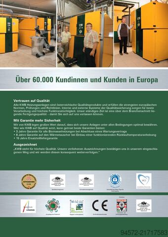 Riscaldamento 2x KWB 300 kW Hackschnitzelheizung Gesamtleistung: ca. 600 kW
