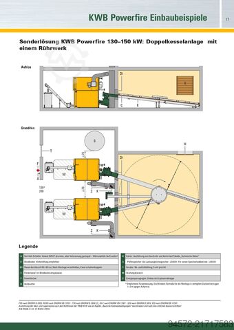 Riscaldamento 2x KWB 300 kW Hackschnitzelheizung Gesamtleistung: ca. 600 kW