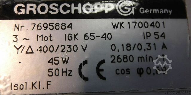Getriebemotor 0,45 kW Groschopp WK1700401