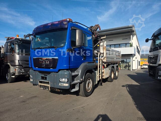 Trostrani kiperski kamion MAN TGS 33.480 / 6X4 / Mei BORDM /25m Kran Palfinger