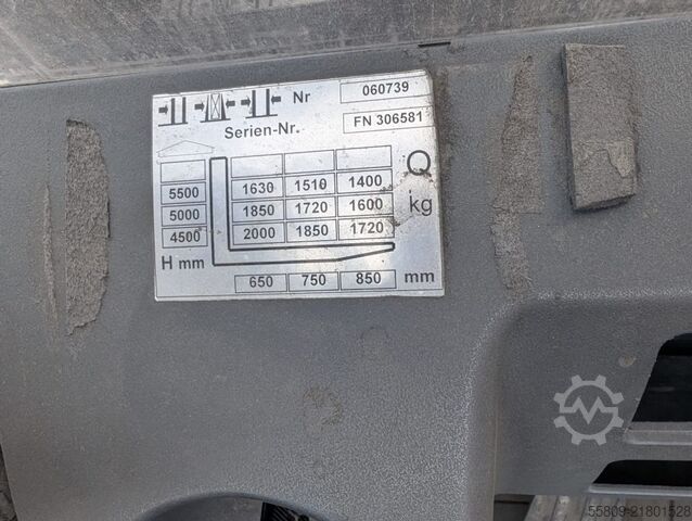 Elektrisk 4 -hjulet gaffeltruck Jungheinrich EFG 430 G+E115-550DZ / tripl. Zinkenversteller //