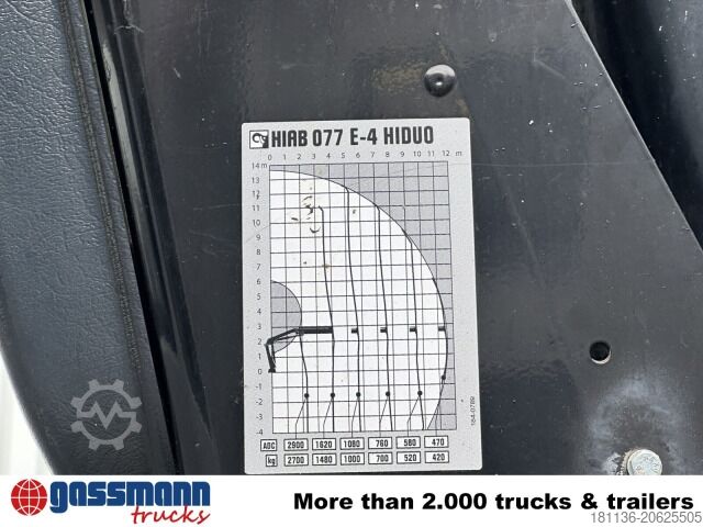 Tippbil Iveco EuroCargo ML140E25K 4x2, EEV, Kran Hiab 077E-4