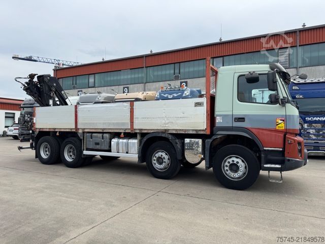 Düz kasa kamyon VOLVO FMX 460 * 8 X 4 * PRITSCHE HIAB KRAN 10 M *B & B