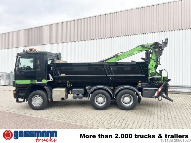 Kiepwagen Mercedes-Benz Actros 3341 K 6x4, Bormatik links, Heckkran Penz