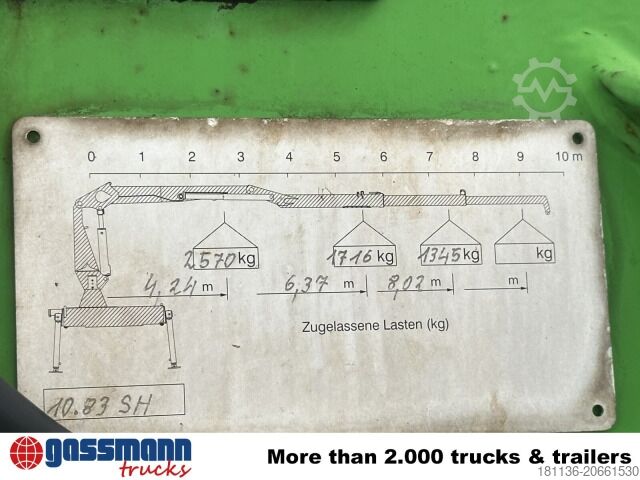 Kiepwagen Mercedes-Benz Actros 3341 K 6x4, Bormatik links, Heckkran Penz