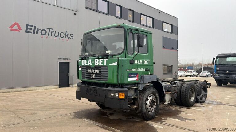 Šasija sa taksijem MAN 26.364 (STEEL SUSP. / LAMES / BIG AXLE / MANUAL...