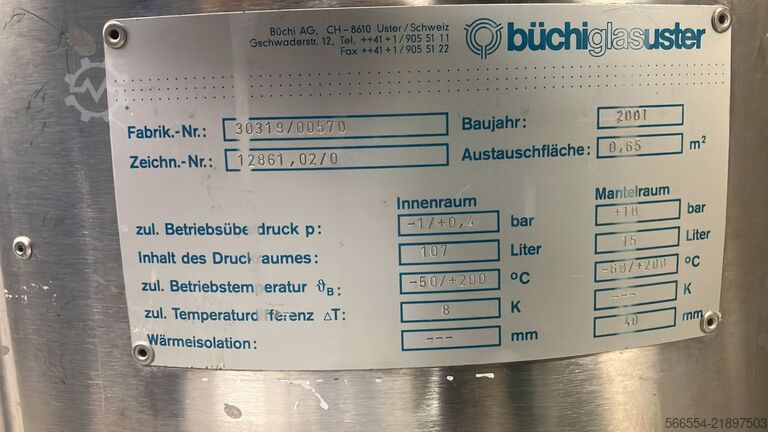 Reactie- en destillatie-installaties Büchi Glas Buchi Glas Uster CR 101 spez. Prozessreaktorsystem