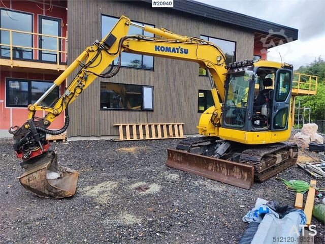 Crawler excavator Komatsu PC78US-10 excavator with rototilt and 3 buckets. W